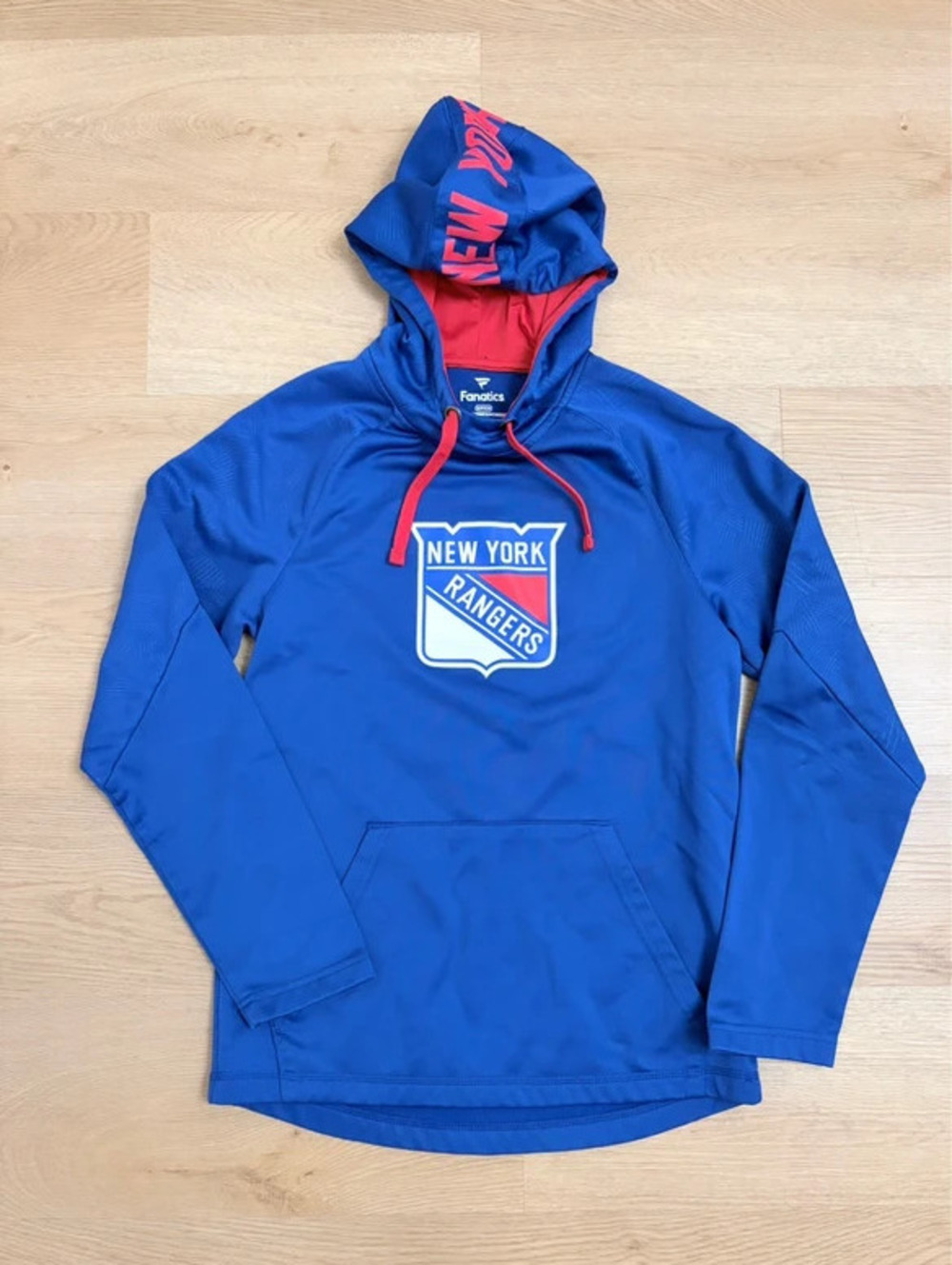 New York Rangers Fanatics NHL Pullover Hoodie Blue Size Small